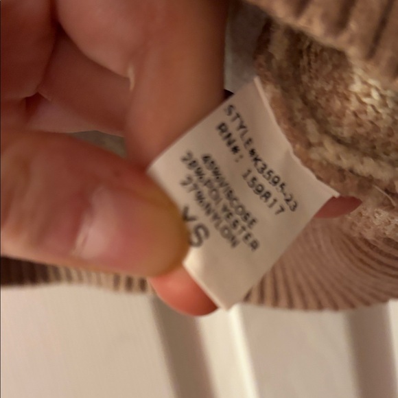 Altar'd State Plaid Beige Cropped Sweater - Picture 4 of 6